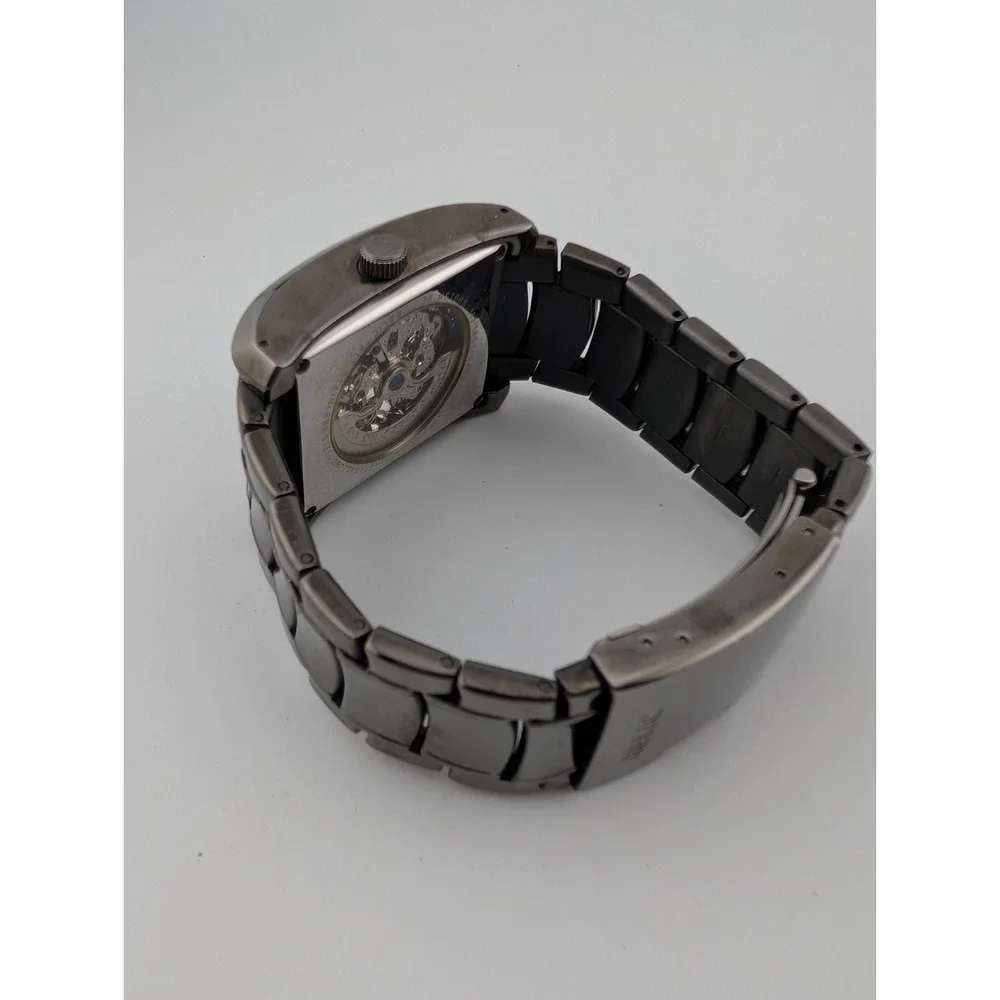 Relic Automatic Watch Men ZR77206 Skeleton Dial Gunmetal 7.25